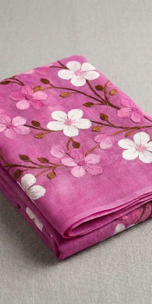হ্যান্ড-পেইন্টেড কটন শাড়ি (2)