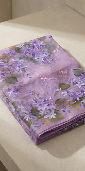 হ্যান্ড পেইন্টেড সুতি শাড়ি (10)